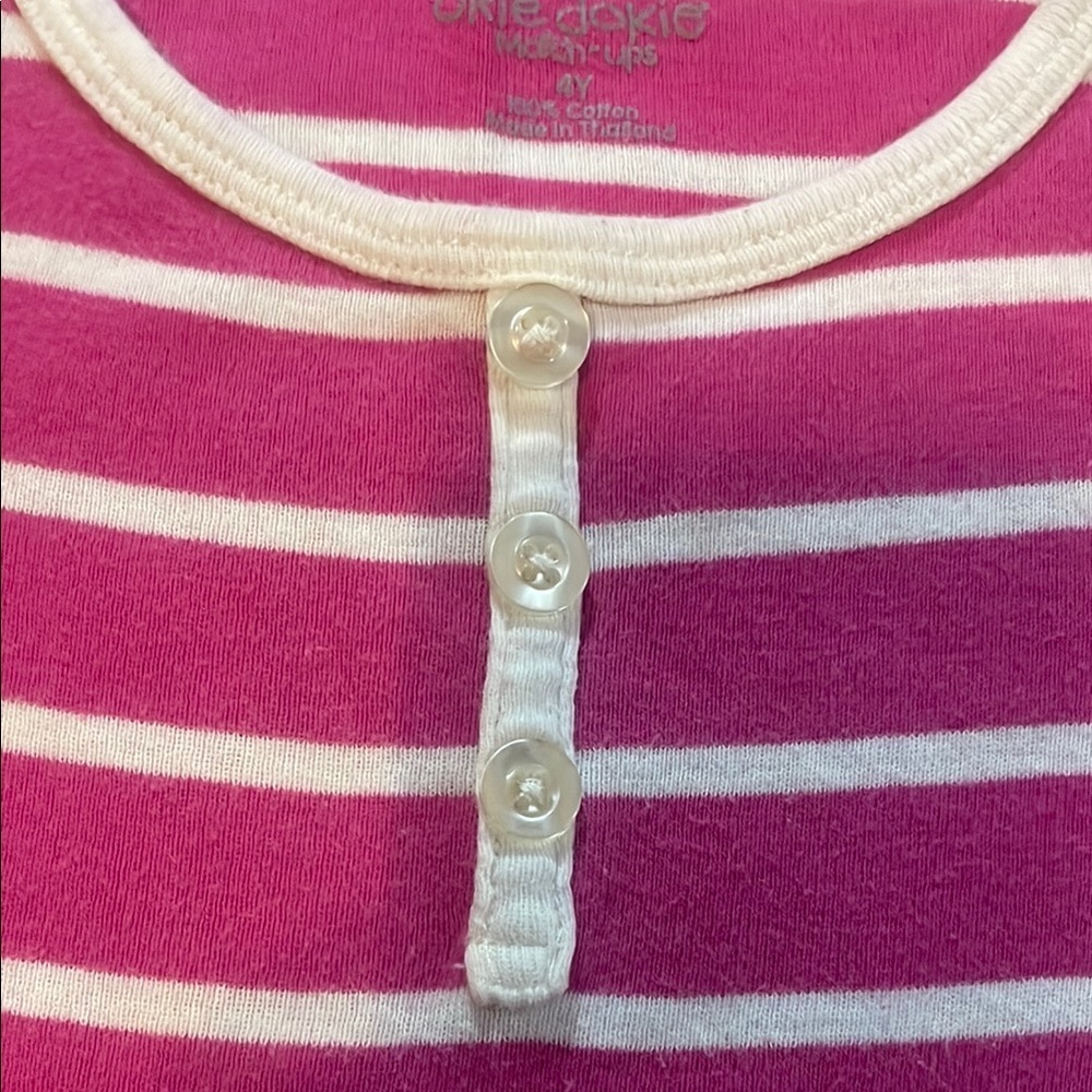 Okie Dokie Pink and White Striped Long Sleeve Tee - Picture 3 of 7